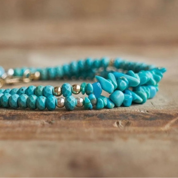 Turquoise Beaded Bracelet (Single) - Picture 3 of 4